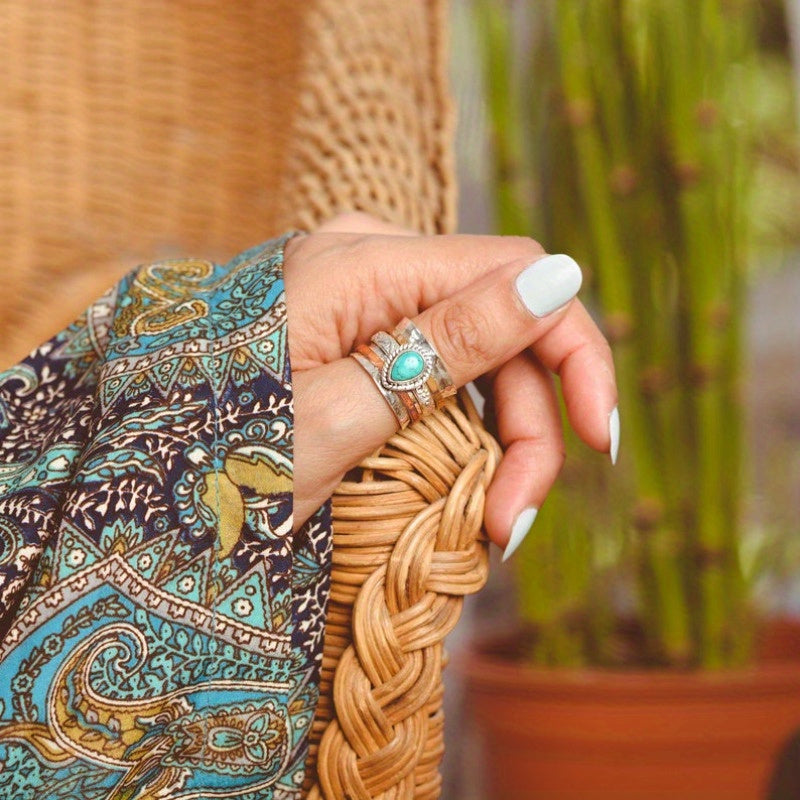Bohemian Vintage Turquoise Ring