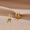 Claw Gold & Crystal Earrings