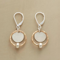 Stylish Gold & Silver Pearl Earrings