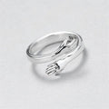 Adjustable Silver Cuddle Ring