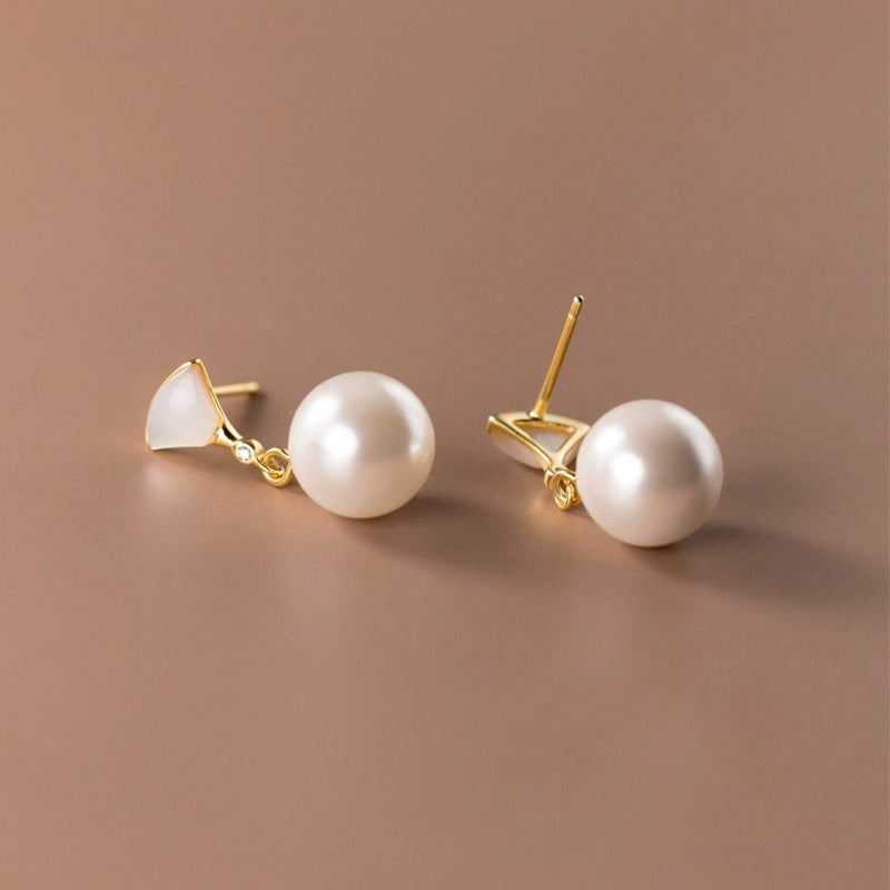 Vintage Silver Pearl Earrings