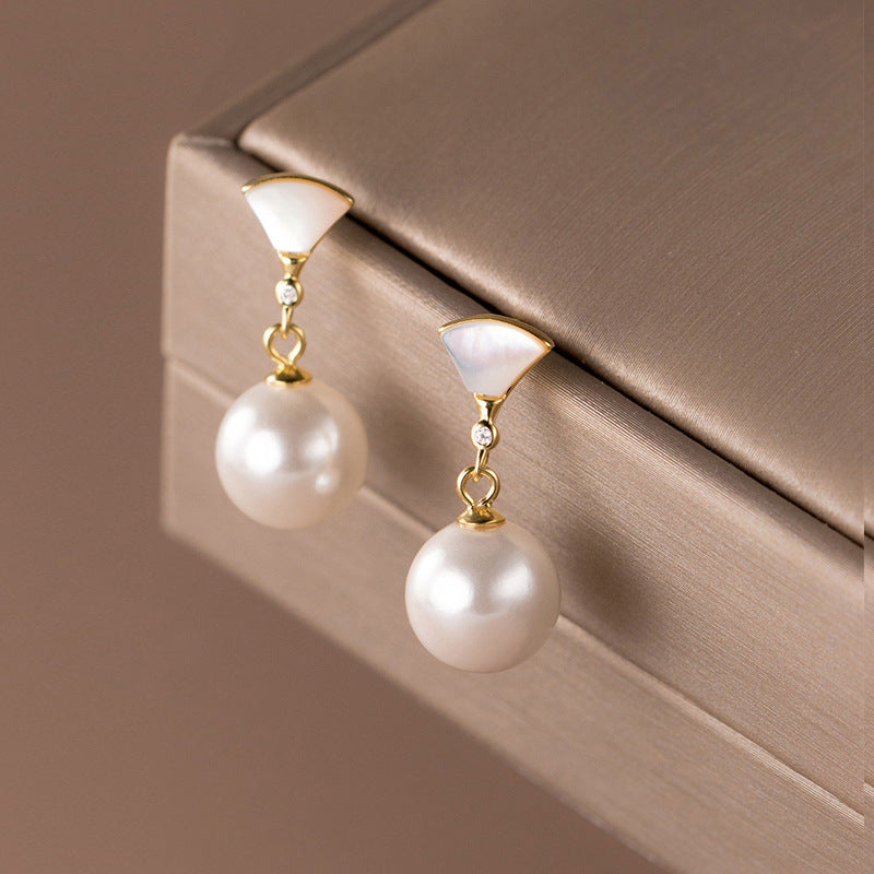 Vintage Silver Pearl Earrings