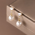 Vintage Silver Pearl Earrings
