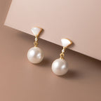 Vintage Silver Pearl Earrings